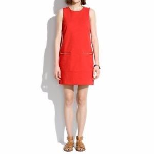 Madewell Women’s Sleeveless Zip Shift Dress